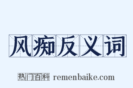 风痴反义词是什么意思的图片